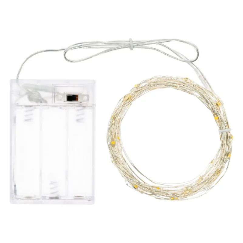 Lotti Luci Di Natale|Luci Di Natale*Catena 40 MicroLED BIANCO CALDO Luce Fissa