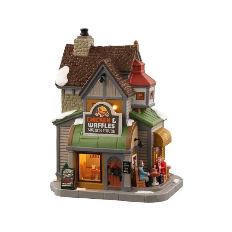 Lemax Prodotti Fuori Catalogo|Edifici Illuminati*Chicken & Waffles Brunch House B/O Led Cod. 05688