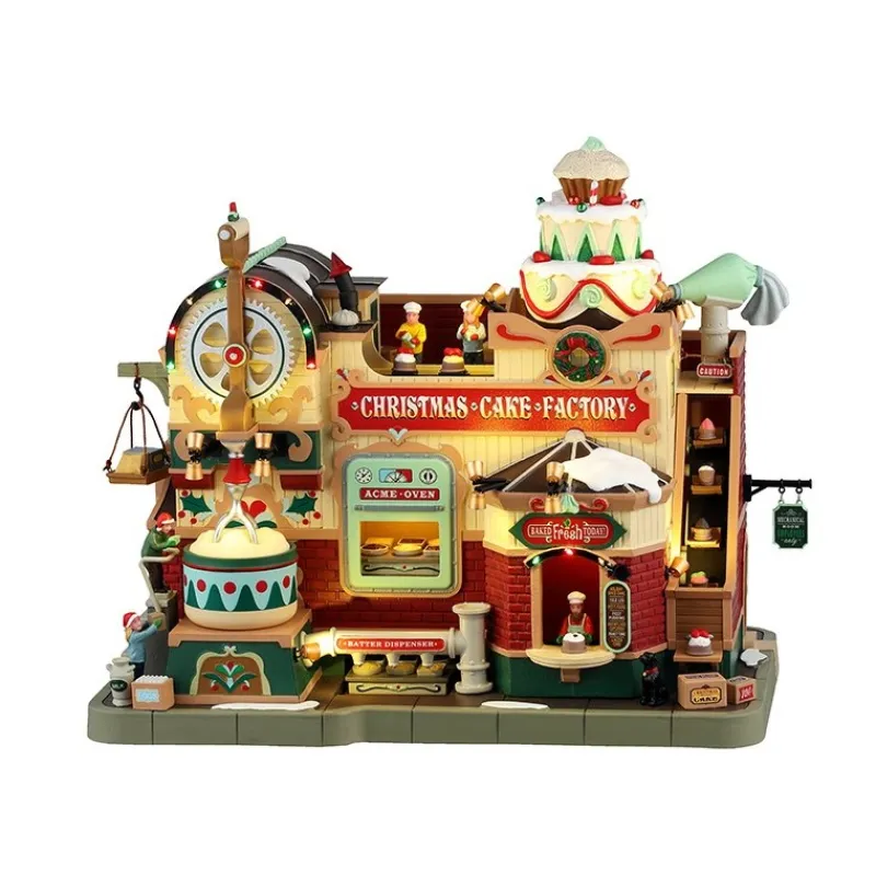 Lemax Edifici E Giostre In Movimento*Christmas Cake Factory con Alimentatore 4.5V Cod. 45268