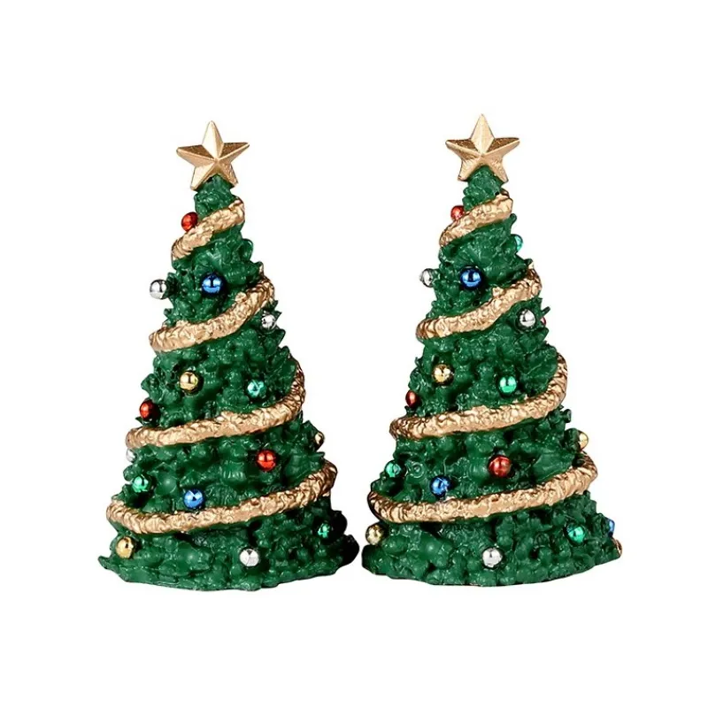 Lemax Accessori*Classic Christmas Tree Set Of 2 Cod. 34100