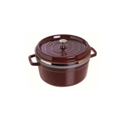 Staub Cocotte Tonde*Cocotte con Cestello 26 cm Granata in Ghisa