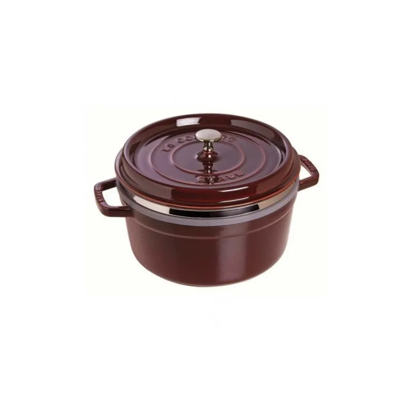 Staub Cocotte Tonde*Cocotte con Cestello 26 cm Granata in Ghisa