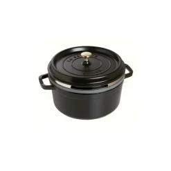 Staub Cocotte Tonde*Cocotte con Cestello 26 cm Nera in Ghisa