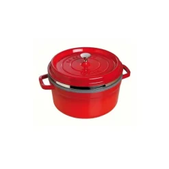 Staub Cocotte Tonde*Cocotte con Cestello 26 cm Rossa in Ghisa
