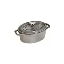Staub Cocotte Ovali*Cocotte Ovale 23 cm Grigia Graphite in Ghisa