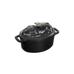Staub Cocotte Ovali*Cocotte Ovale Maialino 17 cm Nera in Ghisa