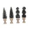 Lemax Accessori*Cone-Shaped & Sculpted Topiaries Set of 4 Cod. 34965