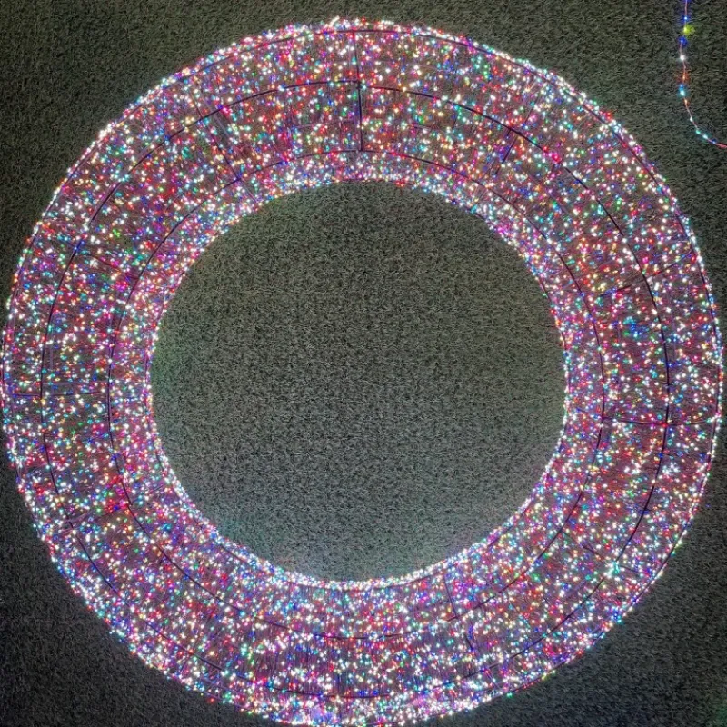 Lotti Luci Di Natale|Luci Di Natale*Corona 3D Marrone Ø 110cm HDM 15000 MicroLED RGB