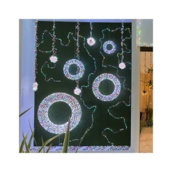 Lotti Luci Di Natale|Luci Di Natale*Corona 3D Marrone Ø 110cm HDM 15000 MicroLED RGB