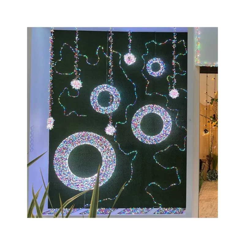 Lotti Luci Di Natale|Luci Di Natale*Corona 3D Marrone Ø 110cm HDM 15000 MicroLED RGB