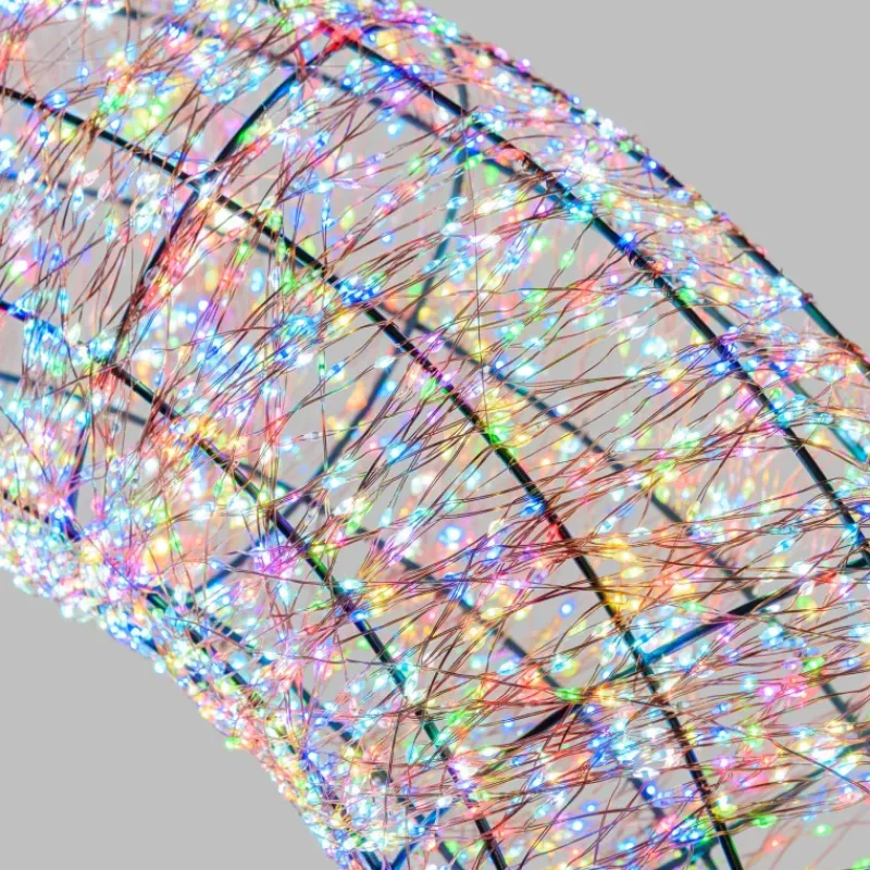 Lotti Luci Di Natale|Luci Di Natale*Corona 3D Marrone Ø 110cm HDM 15000 MicroLED RGB