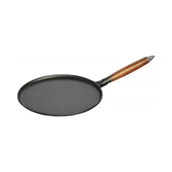 Staub Set Fonduta E Crepiere*Crepiera 28 cm Nera in Ghisa
