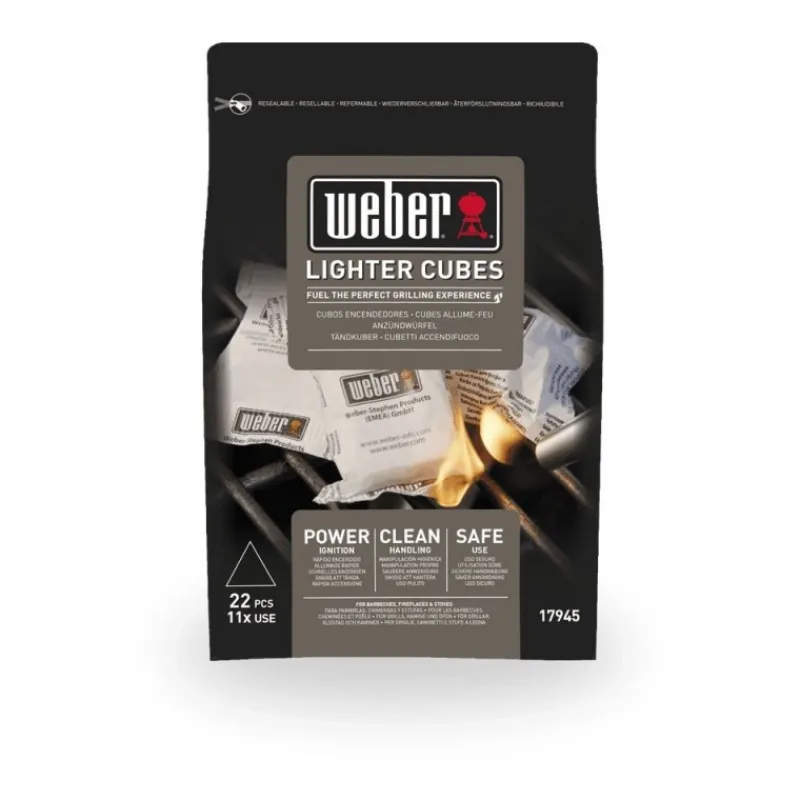 Weber Combustibili Per Barbecue|Combustibili E Affumicatura Weber*Cubetti Accendi-Fuoco Confezionati Singolarmente Cod. 17945