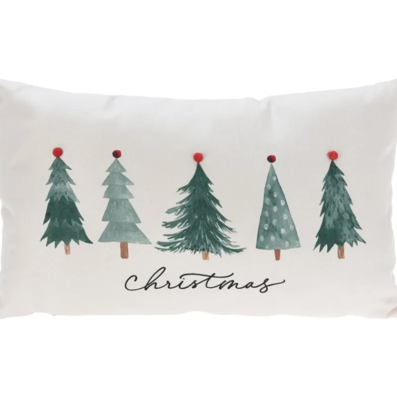 Koopman Cuscini E Plaid*Cuscino Decoravito Alberi Natale 30x50 Cm. Pezzo Singolo