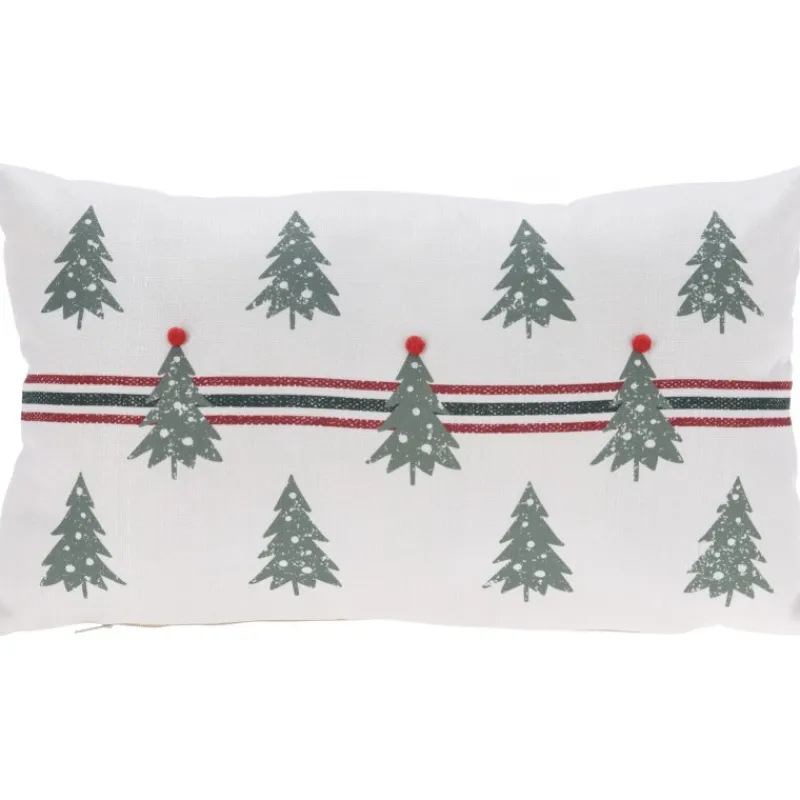 Koopman Cuscini E Plaid*Cuscino Decoravito Alberi Natale 30x50 Cm. Pezzo Singolo