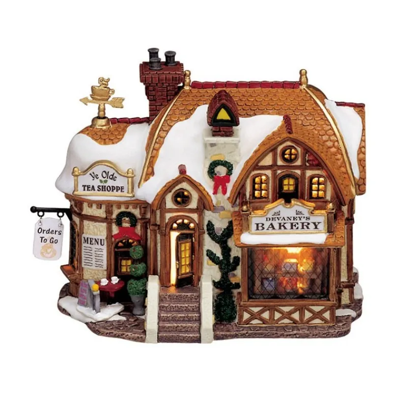 Lemax Edifici Illuminati|Lemax Best Buy*Devaney's Bakery con Alimentatore Cod. 35793