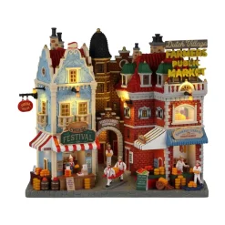 Lemax Edifici Illuminati*Dutch Cheese Festival & Farmers Market B/O 4.5V Cod. 25868