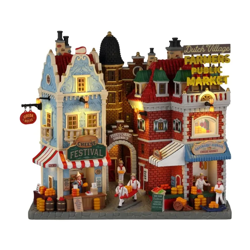 Lemax Edifici Illuminati*Dutch Cheese Festival & Farmers Market B/O 4.5V Cod. 25868