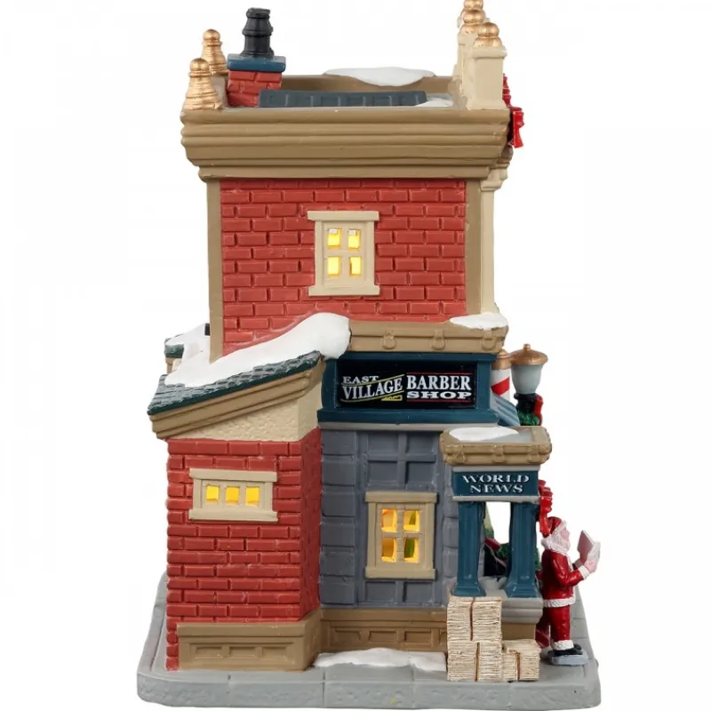 Lemax Edifici Illuminati*East Village Barber Shop con Alimentatore Cod. 15771