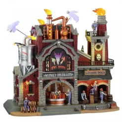 Lemax Edifici E Giostre In Movimento|Edifici E Giostre In Movimento*Evil Spirits Whiskey Distillery con Alimentatore 4.5V Cod. 15723