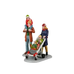 Lemax Personaggi*Family Holiday Shopping Spree Set Of 2 Cod. 22124