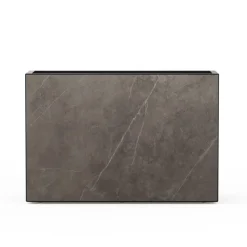 Herstera Fioriere In Metallo Herstera*Fioriera Alta DECO PLANTER DIVIDER 25 in Metallo colore Nero e Pannello Effetto Marmo 120x25x80 cm