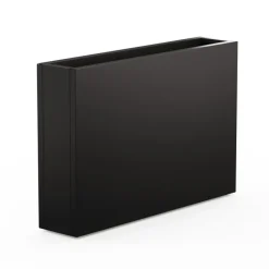 Herstera Fioriere In Metallo Herstera*Fioriera Alta DECO PLANTER DIVIDER 25 in Metallo colore Nero e Pannello Effetto Marmo 120x25x80 cm