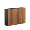 Herstera Fioriere In Metallo Herstera*Fioriera Alta DECO PLANTER DIVIDER 25 in Metallo colore Nero e Pannello Effetto Legno 120x25x80 cm