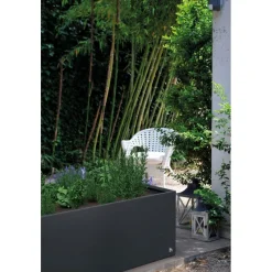 Herstera Fioriere In Metallo Herstera*Fioriera Bassa PLANTER EDGE in Metallo colore Antracite 150x100x50 cm