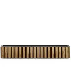 Herstera Fioriere In Metallo Herstera*Fioriera Bassa PLANTER WOOD XIC 150 in Metallo colore Antracite 150x40x25cm