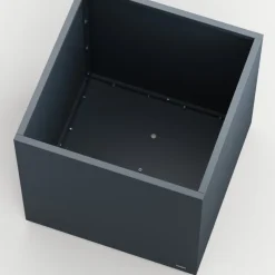 Herstera Fioriere In Metallo Herstera*Fioriera Cubo PLANTER CUBE 80 in Metallo colore Antracite 80x80x80 cm