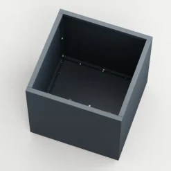 Herstera Fioriere In Metallo Herstera*Fioriera Cubo PLANTER CUBE 60 in Metallo colore Antracite 60x60x60 cm
