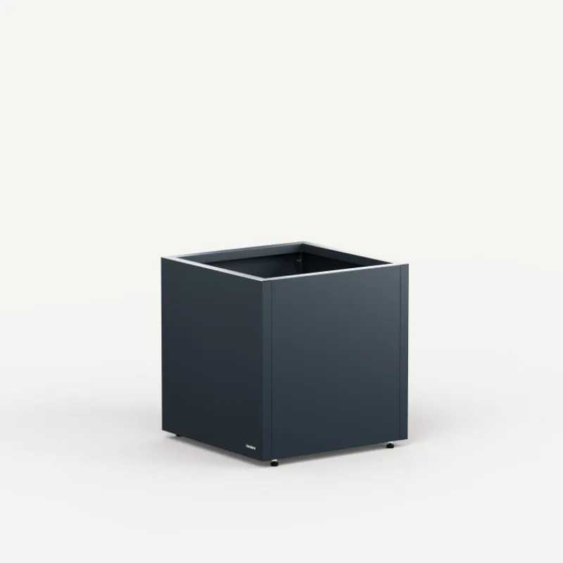 Herstera Fioriere In Metallo Herstera*Fioriera Cubo PLANTER CUBE 50 in Metallo colore Antracite 50x50x50 cm
