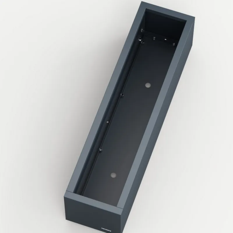 Herstera Fioriere In Metallo Herstera*Fioriera PLANTER BALCONY in Metallo colore Antracite 100x25x25 cm