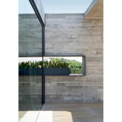 Herstera Fioriere In Metallo Herstera*Fioriera PLANTER BALCONY in Metallo colore Antracite 80x25x25 cm