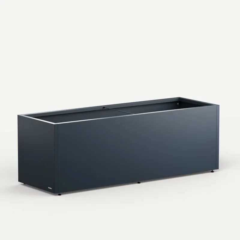 Herstera Fioriere In Metallo Herstera*Fioriera PLANTER 50 in Metallo colore Antracite 150x50x50cm
