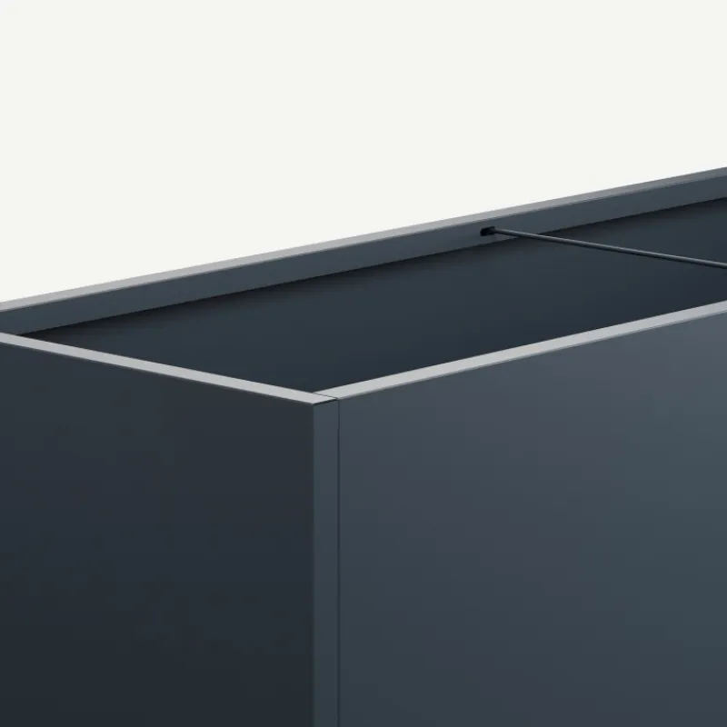 Herstera Fioriere In Metallo Herstera*Fioriera PLANTER 50 in Metallo colore Antracite 150x50x50cm