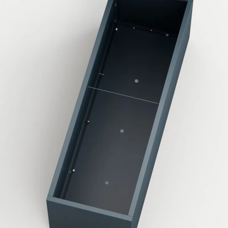 Herstera Fioriere In Metallo Herstera*Fioriera PLANTER 50 in Metallo colore Antracite 150x50x50cm