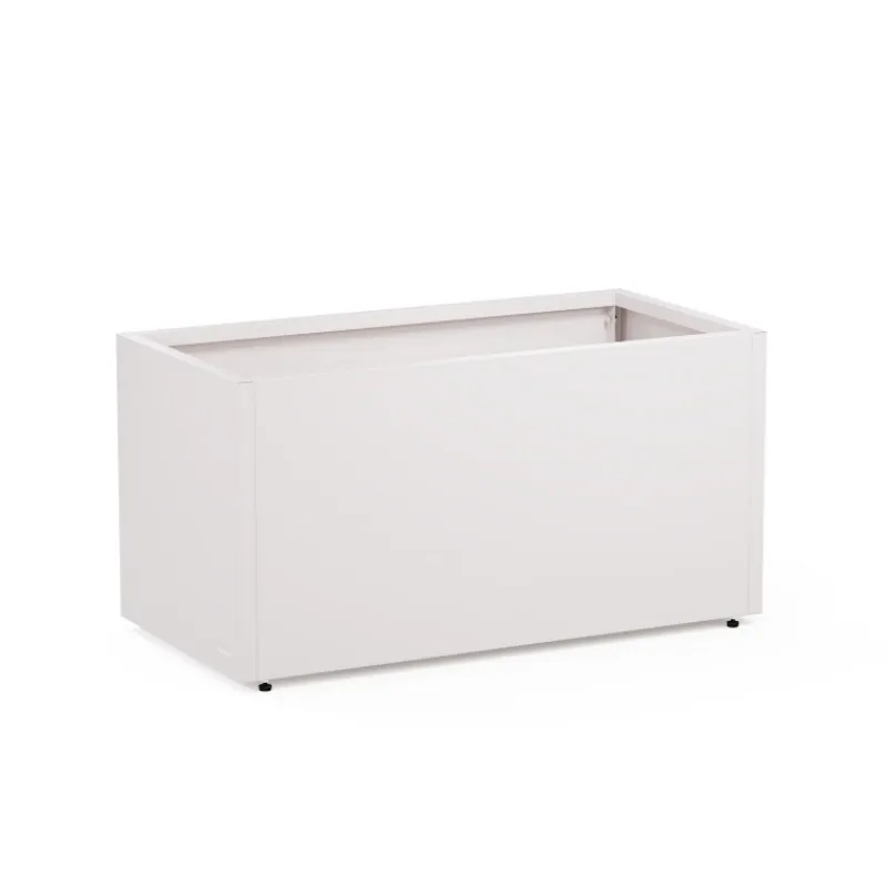 Herstera Fioriere In Metallo Herstera*Fioriera PLANTER 50 in Metallo colore Bianco 100x50x50cm