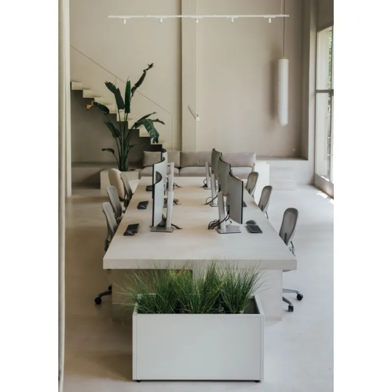 Herstera Fioriere In Metallo Herstera*Fioriera PLANTER 50 in Metallo colore Bianco 100x50x50cm