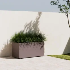 Herstera Fioriere In Metallo Herstera*Fioriera PLANTER 50 in Metallo colore Grigio Scuro 100x50x50cm