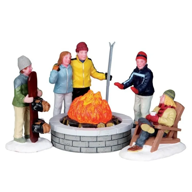 Lemax Personaggi|Scene Natalizie*Fire Pit S/5 B/O 4.5V Cod. 4223