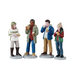 Lemax Personaggi|Novità Lemax Natale 2025*Food Truck Patrons Set Of 4 Cod. 52530