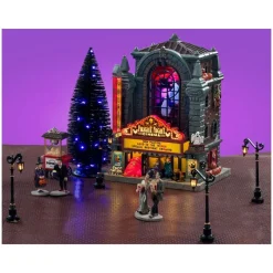 Lemax Set House|Novità Lemax Spooky Town 2025*Fright Night Cinema Kit con Alimentatore 4.5V Cod. 56664