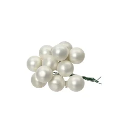 Kaemingk Palline Di Natale|Addobbi Per Albero Di Natale*Grappolo di Palline in Vetro Colore Bianco