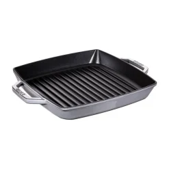 Staub Bistecchiere Griglie E Gratelle*Griglia 2 Manici 28 x 28 cm Grigia Graphite in Ghisa
