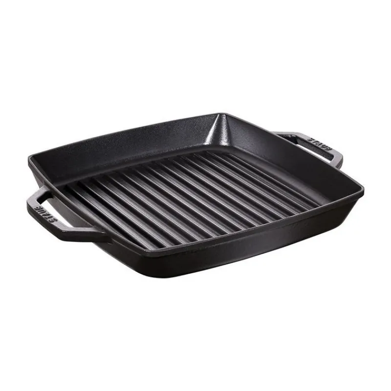 Staub Bistecchiere Griglie E Gratelle*Griglia 2 Manici 33 x 33 cm Nera in Ghisa