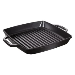 Staub Bistecchiere Griglie E Gratelle*Griglia 2 Manici 28 x 28 cm Nero in Ghisa