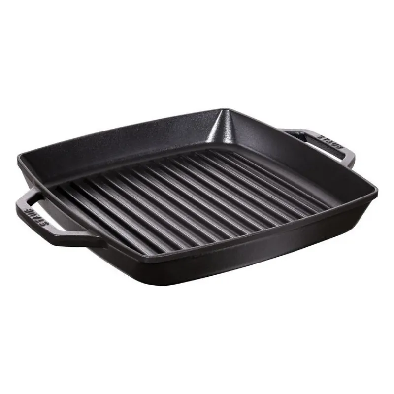 Staub Bistecchiere Griglie E Gratelle*Griglia 2 Manici 28 x 28 cm Nero in Ghisa
