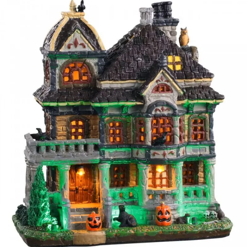 Lemax Edifici Illuminati|Edifici Illuminati*Grimsbury Haunted House con Alimentatore 4.5V Cod. 05609